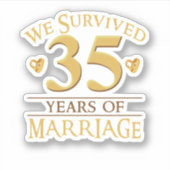 私たち生き延び35年の結婚のカップル35th Anniv シール (正面)