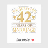 私たち生き延び42年の結婚のカップル42nd Anniv シール (シート)