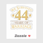 私たち生き延び44年の結婚のカップル44th Anniv シール (シート)