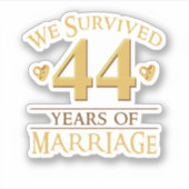 私たち生き延び44年の結婚のカップル44th Anniv シール (正面)