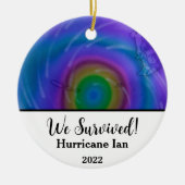 私たち生き延び!ハリケーンIan 2022 セラミックオーナメント (正面)
