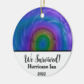 私たち生き延び!ハリケーンIan 2022 セラミックオーナメント (左)