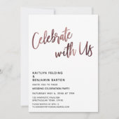 私たち祝のバラ金ゴールドウェディングレセプション 招待状 (正面)