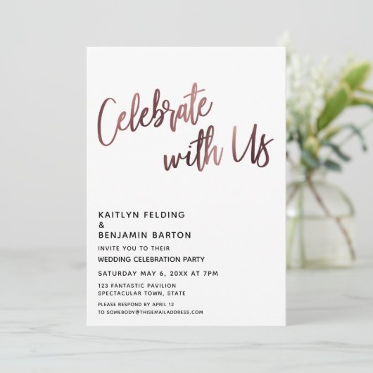 私たち祝のバラ金ゴールドウェディングレセプション 招待状 (スタンド正面)