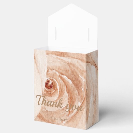 私たち祝のフローラピンクのバラありがとう フェイバーボックス (オープン)