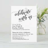 私たち祝書道の結婚式の後のパーティーと 招待状 (スタンド正面)