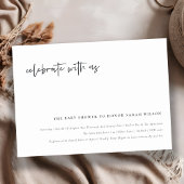 私たち祝書道の赤ん坊シャワー招待状 サンキューカード