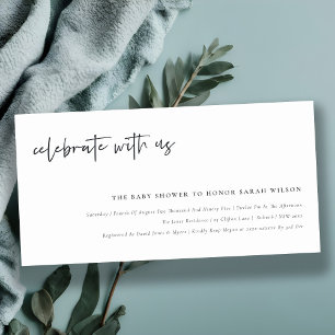 私たち祝書道の赤ん坊シャワー招待状 サンキューカード