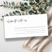 私たち祝書道カップルのシャワー招待状と サンキューカード