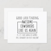 私たち素晴らしのような同僚を見つけよう。 (正面/裏面)