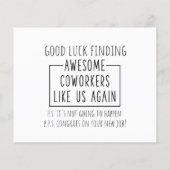 私たち素晴らしのような同僚を見つけよう。 (裏面)