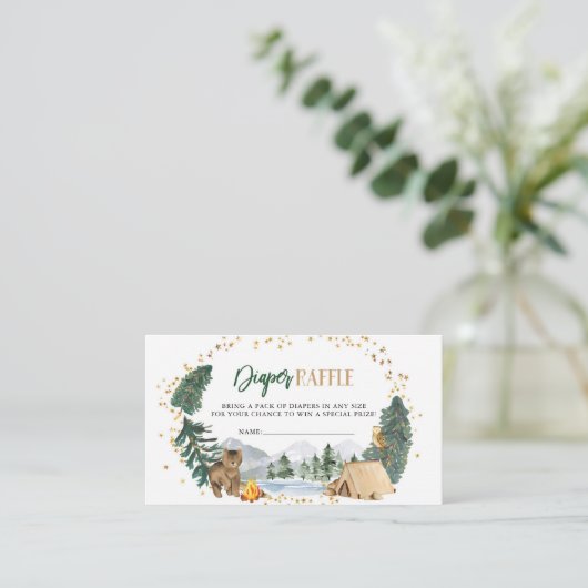 私たち素晴らしのアドベンチャーおむつラッフルカード エンクロージャーカード (スタンド正面)