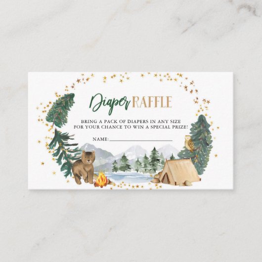 私たち素晴らしのアドベンチャーおむつラッフルカード エンクロージャーカード (正面)