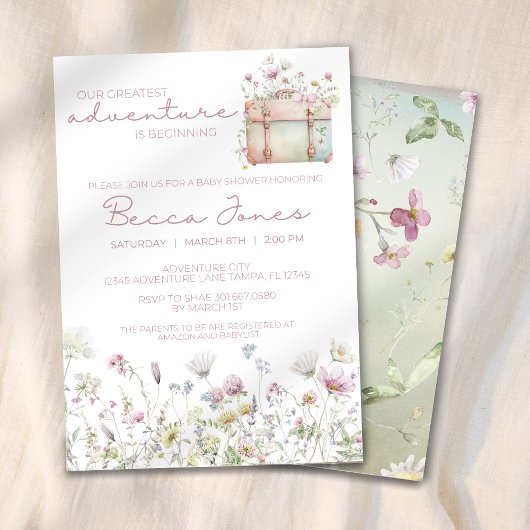 私たち素晴らしのアドベンチャーベビーシャワー招待状 招待状
