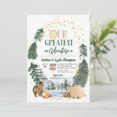 私たち素晴らしのアドベンチャーベビーシャワー招待状 招待状 (スタンド正面)