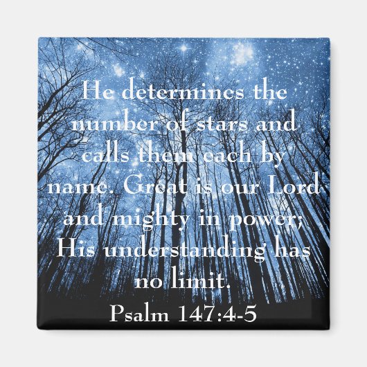 私たち素晴らしの主なる聖書の詩篇である マグネット (正面)