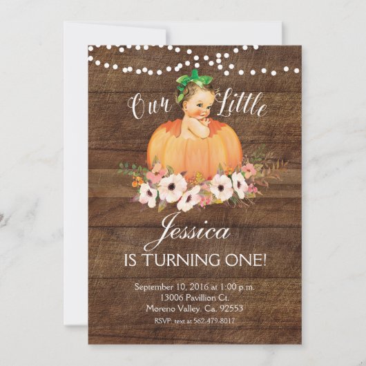 私たち素朴のカボチャは1つの招待状を回している 招待状 (正面)