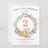 私たち素朴のリトルカボキンブルー第2誕生日 招待状 (正面)