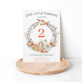 私たち素朴のリトルカボキンブルー第2誕生日 招待状