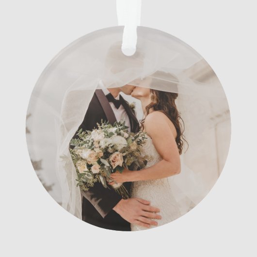 私たち素朴の初めてのクリスマスのクリスマス夫妻 オーナメント (裏面)