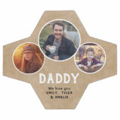 私たち素朴の愛するパパ3枚の写真パパの日 サッカーボール (フラット)