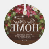 私たち素朴の最初のホームクリスマスガラスオーナメント ガラスオーナメント (裏面)