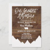 私たち素朴の素晴らしアドベンチャーベビーのシャワーカード 招待状 (正面)