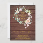 私たち素朴はまだフローラ記念日の誓いの更新を行う 招待状 (正面)