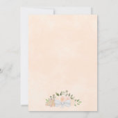 私たち素朴コーラルピーチバラボホフローラ結婚ズ 招待状 (裏面)