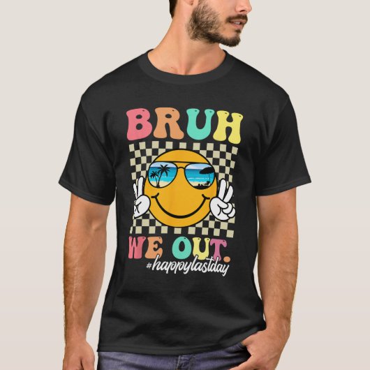 私たち終了 幸せ 最後の学校の日 先生 男の子 女の子 S Tシャツ (正面)