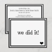 私たち結婚したよ 招待状 (正面/裏面)