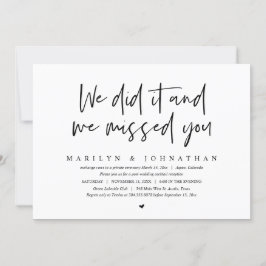 私たち結婚しました、そしてあなたたちを恋しく思いました ウェディングエロープメント 招待状