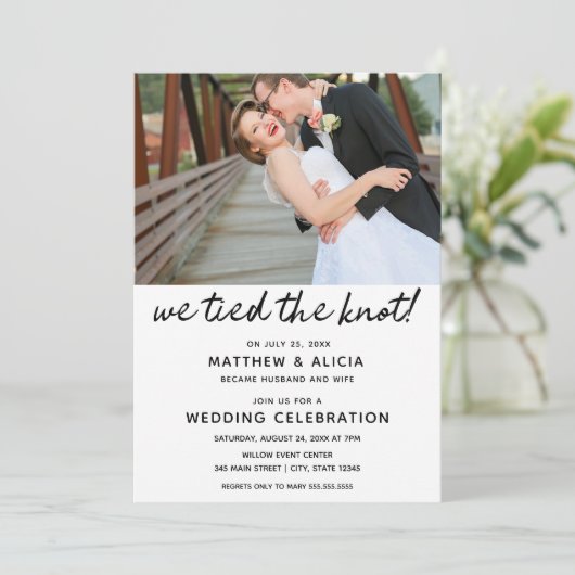 私たち結婚しました ウェディングレセプション 招待状 (スタンド正面)