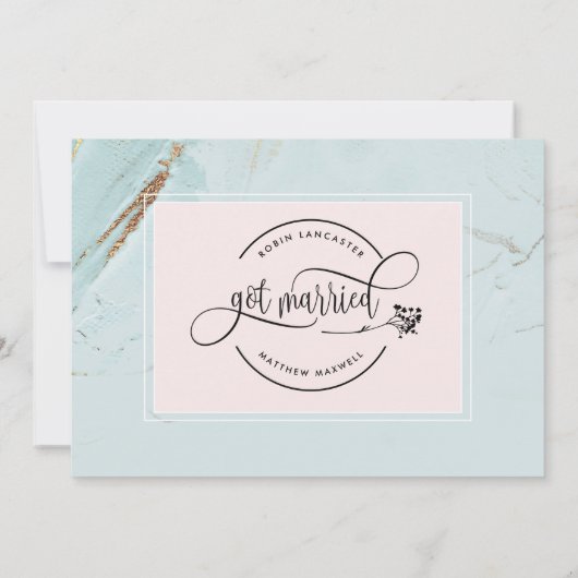 私たち結婚しました ウェディング / ふたりの結婚発表 招待状 (裏面)