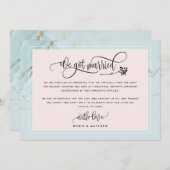 私たち結婚しました ウェディング / ふたりの結婚発表 招待状 (正面/裏面)