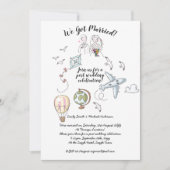 私たち結婚しました - ウェディング・レセプション招待状（写真付き） 招待状 (正面)