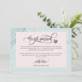 私たち結婚しました ウェディング / 婚約発表カード 招待状 (スタンド正面)