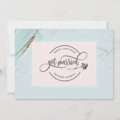 私たち結婚しました ウェディング / 婚約発表カード 招待状 (裏面)