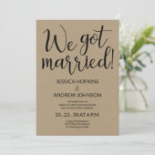 「私たち結婚しました　カントリー風写真　披露宴招待状」 招待状 (スタンド正面)