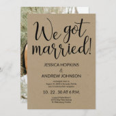 「私たち結婚しました　カントリー風写真　披露宴招待状」 招待状 (正面/裏面)