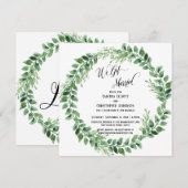 私たち結婚しました グリーンリースン 受付のみ 招待状 (正面/裏面)