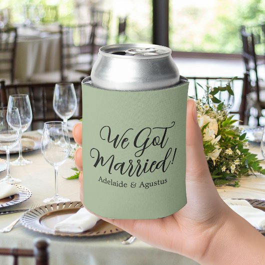 私たち結婚しました グリーン ウェディング レセプション 缶クーラー