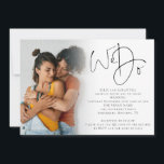 私たち結婚しました スクリプト フォト QR コード レズビアン ウェディング 招待状<br><div class="desc">私たち結婚しました スクリプト フォト QR コード レズビアン ウェディング。裏面の結婚式のウェブサイトにQRコードを追加すると、ゲストは別々の出欠確認カードや詳細カードがなくても、出欠確認や詳細を確認できる便利なオプションになります。テンプレートのサンプルURLを自分の結婚式のウェブサイトのURLに変更するだけで、デザインのサンプルコードが自動的に更新され、QRコードが生成されます。お気に入りの写真をサンプル写真に置き換えるだけです。写真の上にはグラデーションのオーバーレイ層があり、中央に向かってフェードアウトし、テキストが部分的に重ねられています。 「私たち結婚しました」はモダンなスクリプトで、他のテキストも簡単にパーソナライズできます。</div>