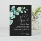 私たち結婚しました ユーカリの葉 ウェディング レセプション 招待状 (スタンド正面)