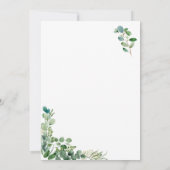 私たち結婚しました ユーカリグリーン レセプション 招待状 (裏面)