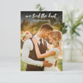 私たち結婚しました 白い結婚式の写真 招待状 (スタンド正面)