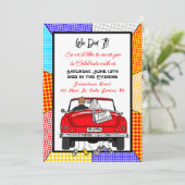 私たち結婚しました | 私たち駆け落ちしました | 結婚のお知らせ 案内状 (スタンド正面)