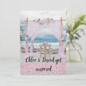 私たち結婚しました!結婚のお知らせ 招待状 (スタンド正面)