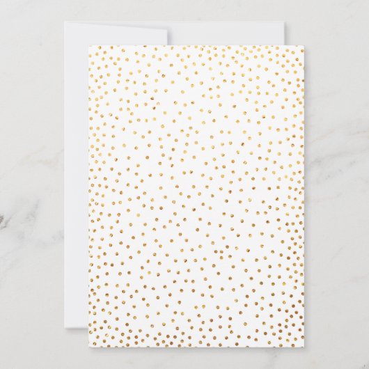 私たち結婚しました 結婚式の受付, ゴールドの飾り紙 招待状 (裏面)