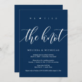 私たち結婚しました 結婚式 秘密結婚 パーティー 招待状 (正面/裏面)